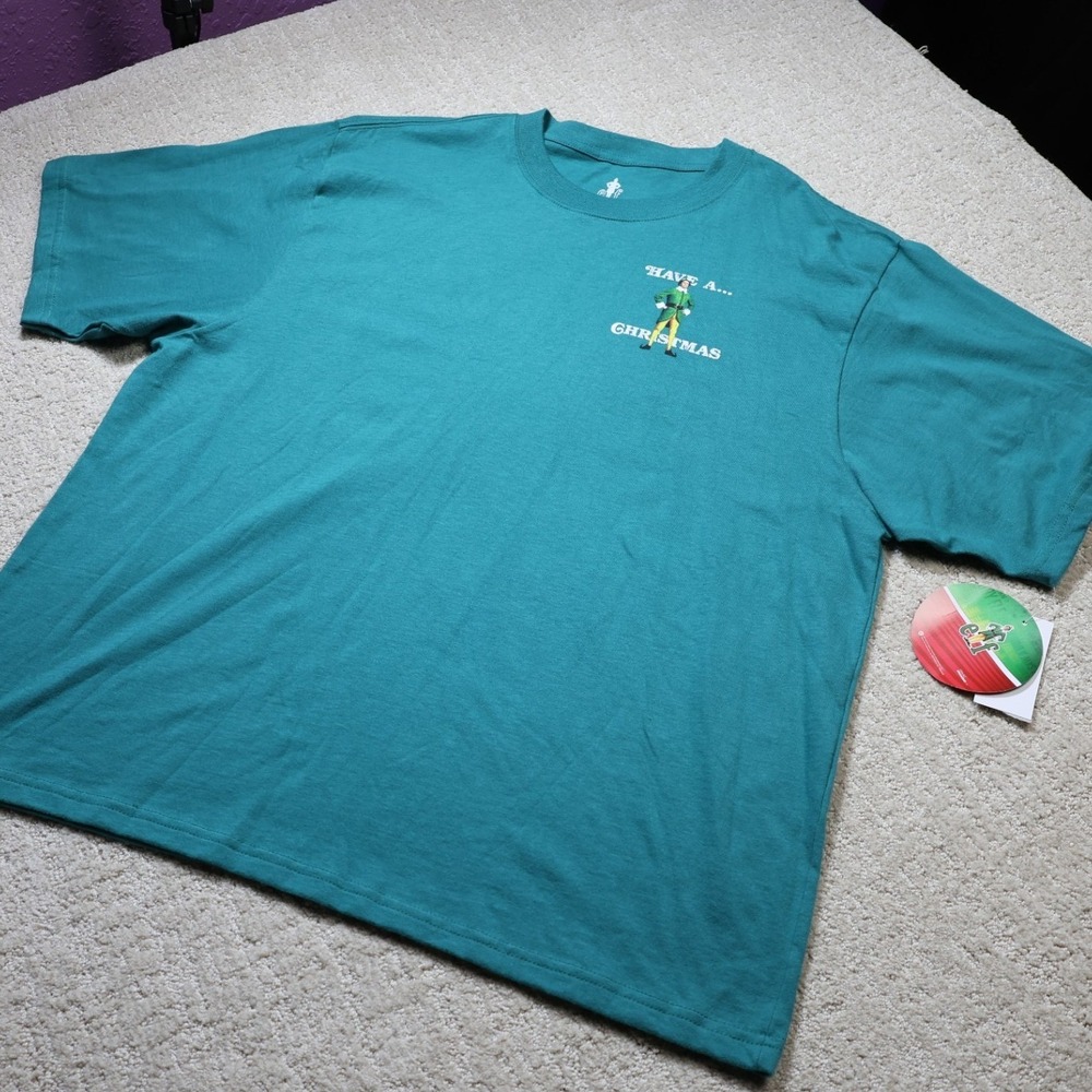 Elf Movie Buddy The Elf Have A Christmas Teal Green Graphic T-Shirt XXL NWT